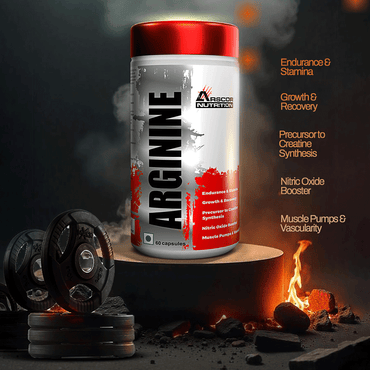 Arscor Nutrition Arginine – 1000mg pure L-Arginine capsules for better blood flow, performance, and faster recovery.