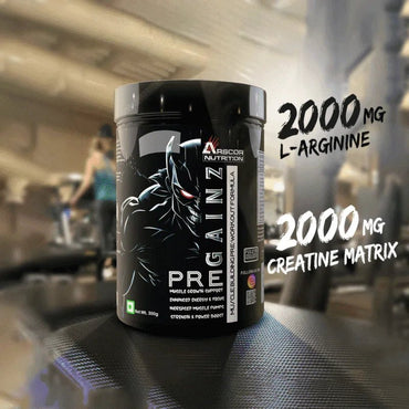 Gainz Pre: Hybrid Preworkout Supplement with Creatine, Beta - Alanine, Caffeine, Citrulline - Arscor Nutrition -