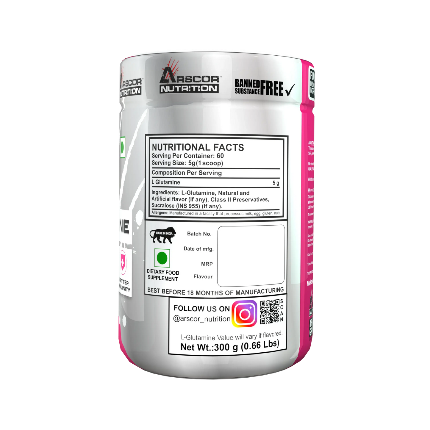 Arscor ARGLUTAMINE – Dominate Muscle Recovery. Rebuild Stronger. Come Back Harder.