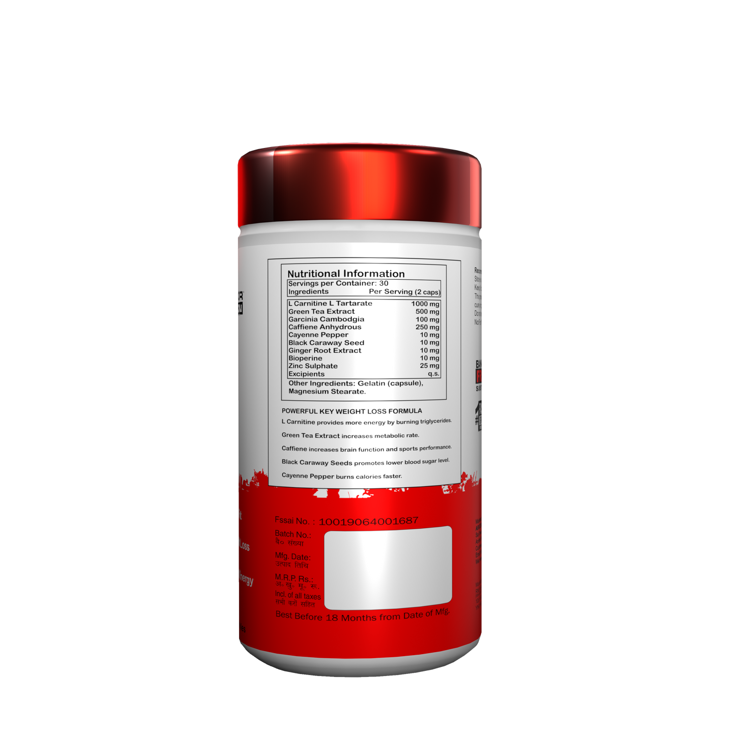 Arscor's Fat Burner – Advanced Thermogenic Capsules with L-Carnitine, Green Tea, and Garcinia Cambogia | Boost Metabolism, Energy & Fat Loss