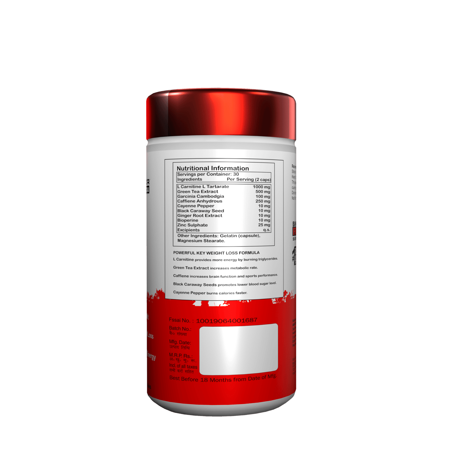 Arscor's Fat Burner – Advanced Thermogenic Capsules with L - Carnitine, Green Tea, and Garcinia Cambogia | Boost Metabolism