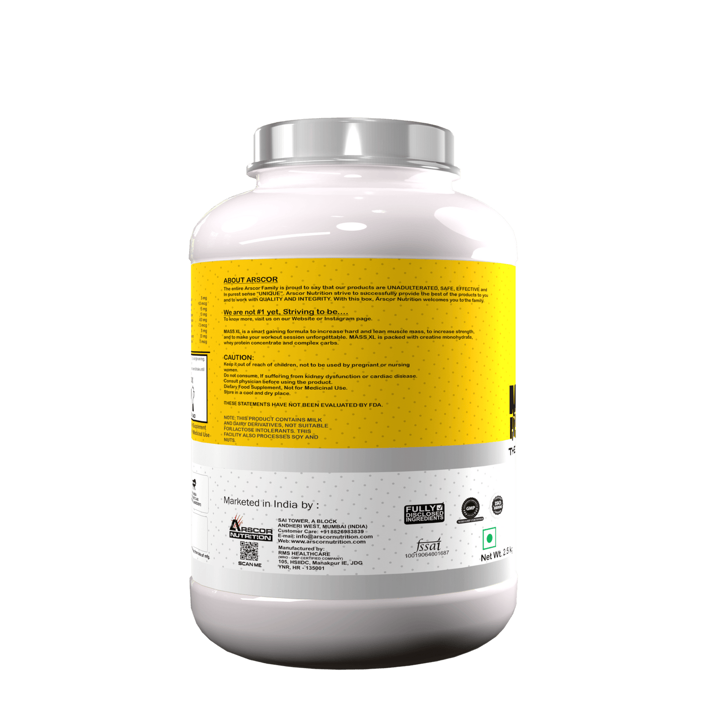 Arscor's Mass XL | Advanced Mass Gaining Supplement for Extreme Muscle Gain