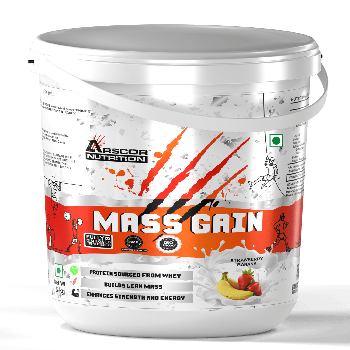 Arscor's Mass Gain - Best Post workout lean protein powder for recovery and growth