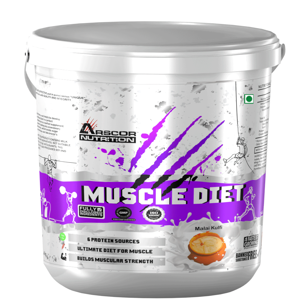 Arscor's Muscle Diet - Lean bulking supplement with low sugar and balanced macros