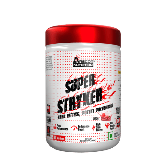 Arscor Super Stryker Pre Workout Supplement for Intense Energy, Focus & Muscle Pumps - Arscor Nutrition -