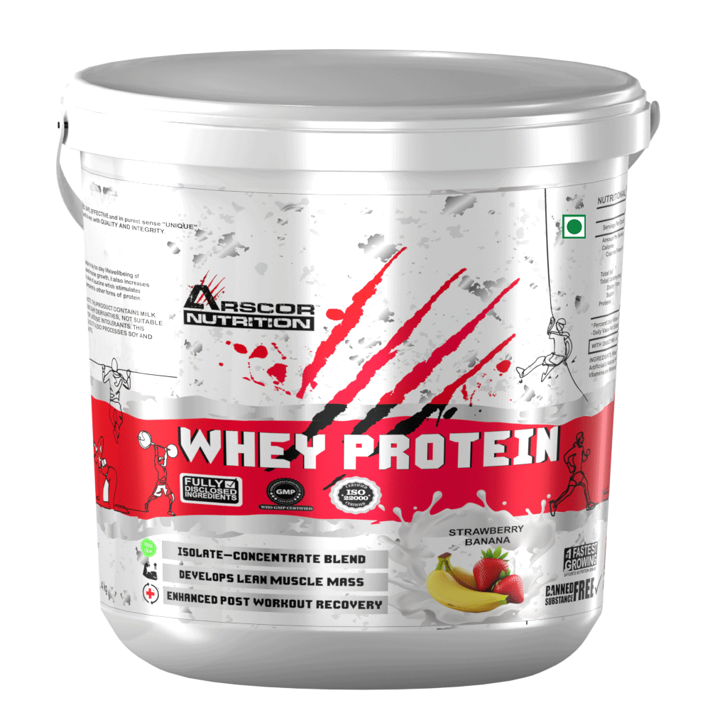 Arscor's Whey Protein | 24g Blend of Whey Isolate & Concentrate | Fast Absorbing for Lean Muscle Growth & Recovery