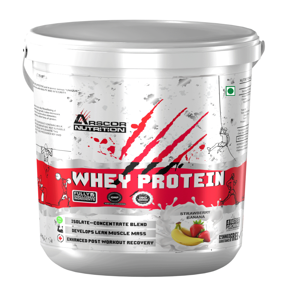 Arscor's Whey Protein | 24g Blend of Whey Isolate & Concentrate | Fast Absorbing for Lean Muscle Growth & Recovery - Arscor Nutrition