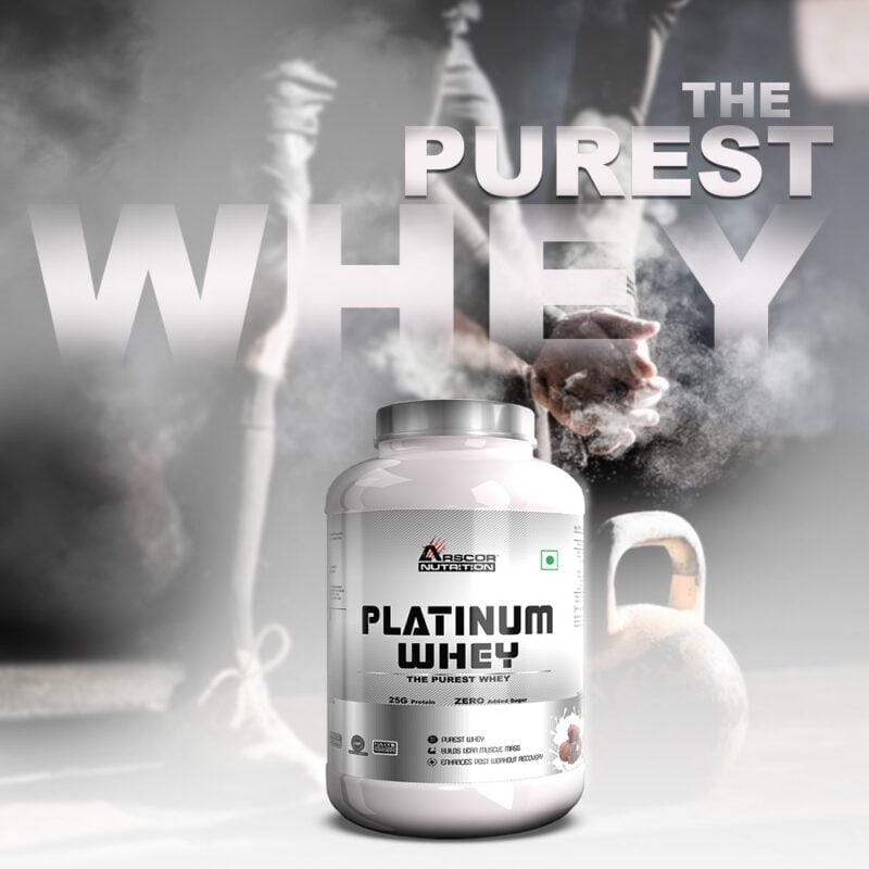 Arscor's Platinum Whey Protein Powder for Lean Muscle Growth, Strength & Recovery