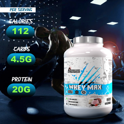 Whey Max – Fast-Absorbing Whey Protein Powder for Muscle Growth & Recovery