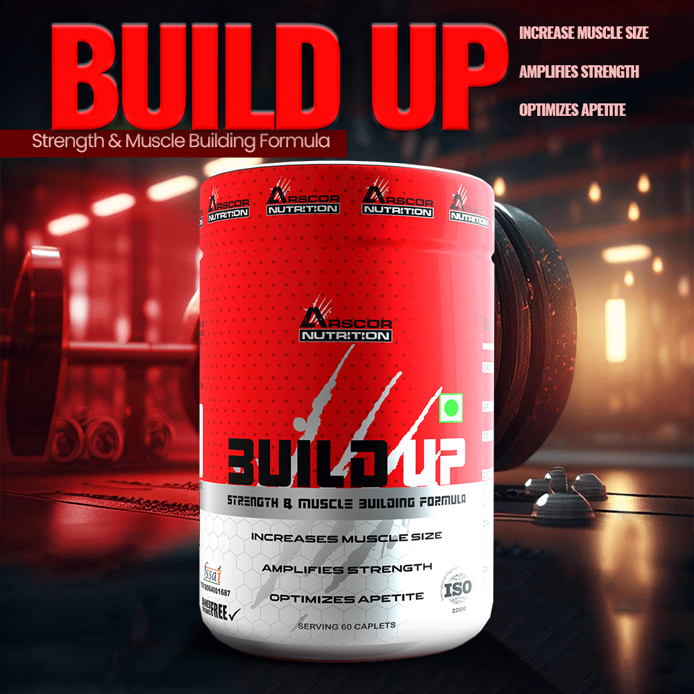 Build Up:  Strength & Muscle Building Formula | Creatine, Arginine & Testosterone Booster