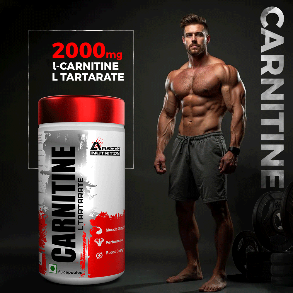 Arscor's L-Carnitine 2000 mg – Advanced Fat Metabolizer & Energy Booster | Supports Fat Burning, Stamina & Muscle Recovery