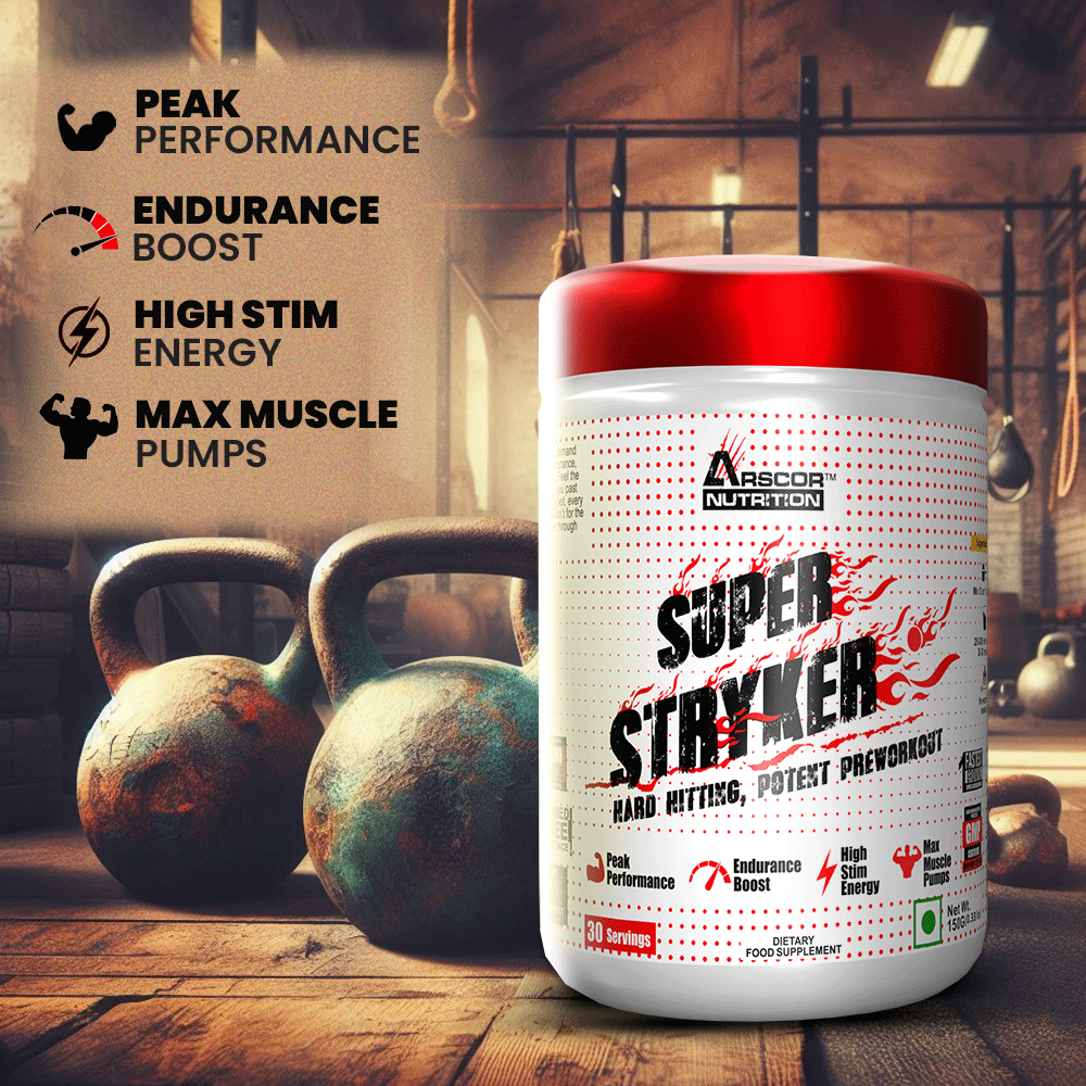 Arscor Super Stryker Pre Workout Supplement for Intense Energy, Focus & Muscle Pumps