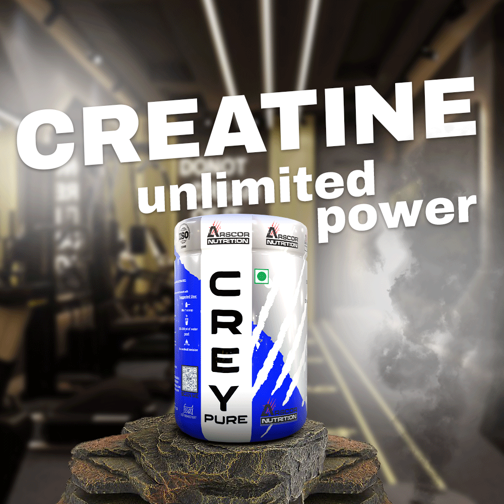 Arscor's Creypure Creatine Monohydrate Powder | 100% Pure, Micronized & HPLC-Tested