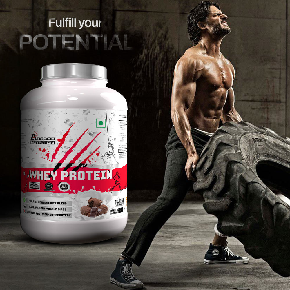 Arscor's Whey Protein | 24g Blend of Whey Isolate & Concentrate | Fast Absorbing for Lean Muscle Growth & Recovery