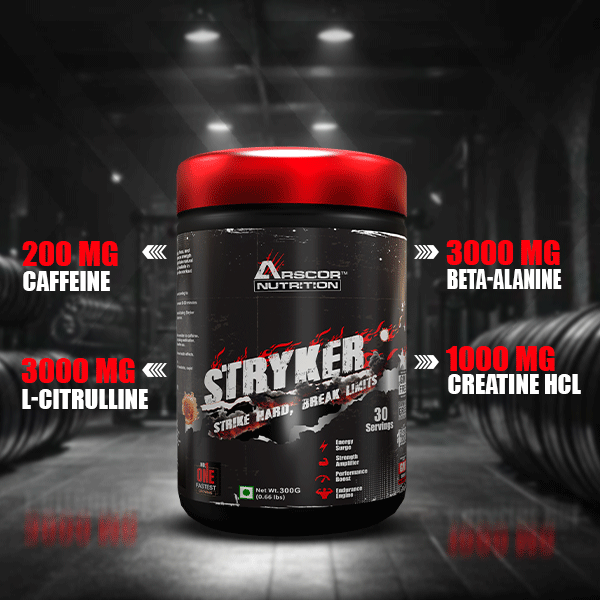 Stryker Pre Workout Supplement | High‑Stim Pre Workout Powder with Caffeine, Beta‑Alanine & Citrulline