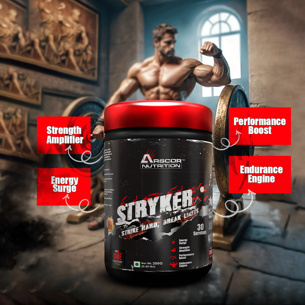 Stryker Pre Workout Supplement | High‑Stim Pre Workout Powder with Caffeine, Beta‑Alanine & Citrulline