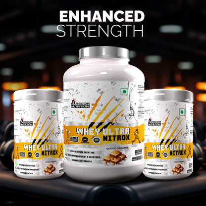 Whey Ultra Nitrox by Arscor Nutrition | 24g Whey Protein + 2g Creatine Monohydrate | Lean Muscle, Strength & Recovery
