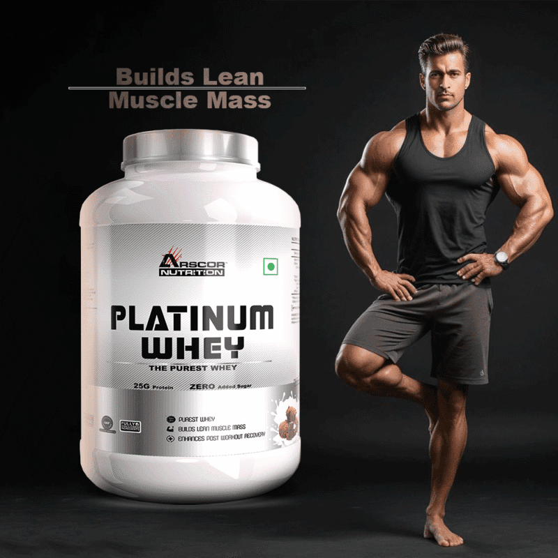 Arscor's Platinum Whey Protein Powder for Lean Muscle Growth, Strength & Recovery
