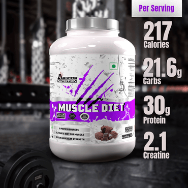 Muscle Diet 4kg high calorie mass gainer supplement for hard gainers