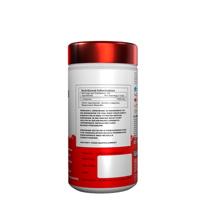 Arscor Nutrition Arginine – Nitric Oxide Booster for Muscle Pumps, Endurance & Recovery | 1000mg L-Arginine Capsules