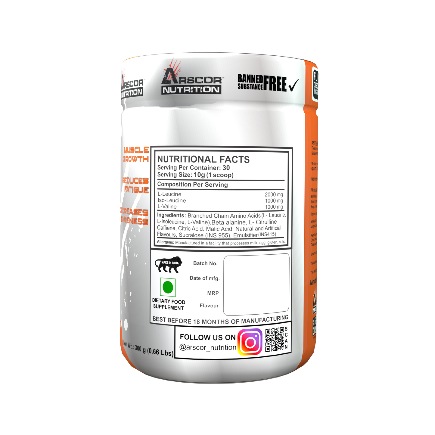 BCAA Powder – Advanced Muscle Recovery & Performance Formula