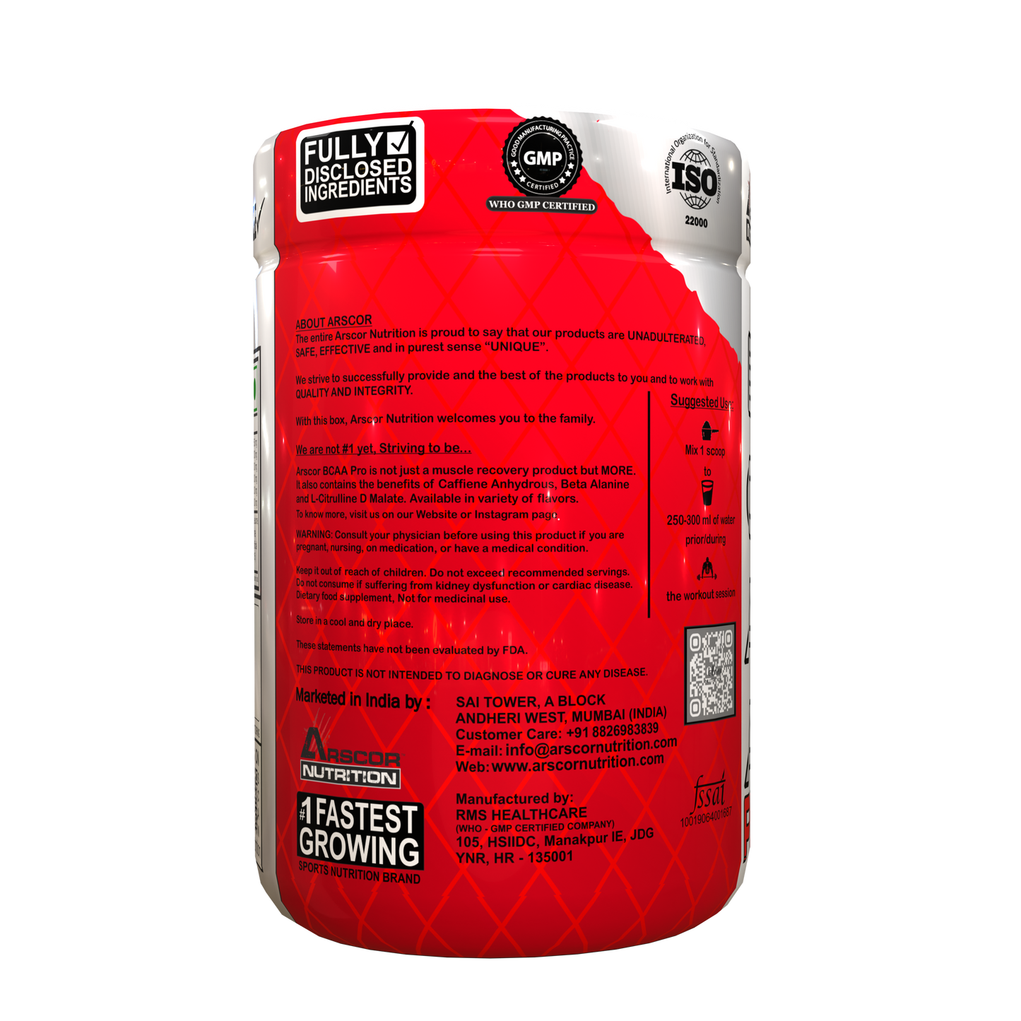 BCAA Pro Powder | Best Branched Chain Amino Acids with Caffeine & Citrulline