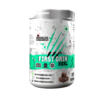 Arscor's First Gain Mass Gainer | High-Calorie Weight Gainer with Whey Protein & Complex Carbs