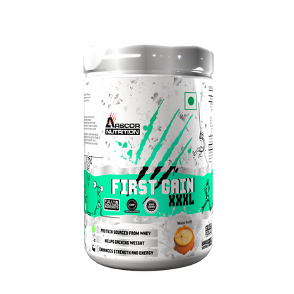 Arscor's First Gain Mass Gainer | High-Calorie Weight Gainer with Whey Protein & Complex Carbs