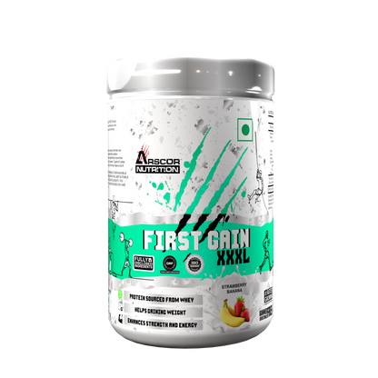 Arscor's First Gain Mass Gainer | High-Calorie Weight Gainer with Whey Protein & Complex Carbs