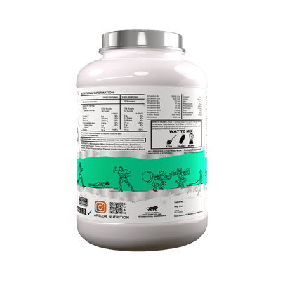 Arscor's First Gain Mass Gainer | High-Calorie Weight Gainer with Whey Protein & Complex Carbs