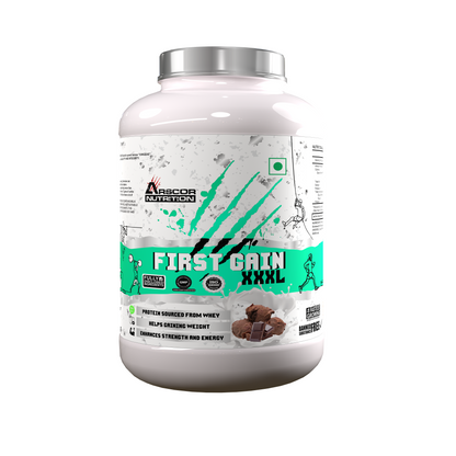 Arscor's First Gain Mass Gainer | High-Calorie Weight Gainer with Whey Protein & Complex Carbs