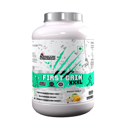 Arscor's First Gain Mass Gainer | High-Calorie Weight Gainer with Whey Protein & Complex Carbs