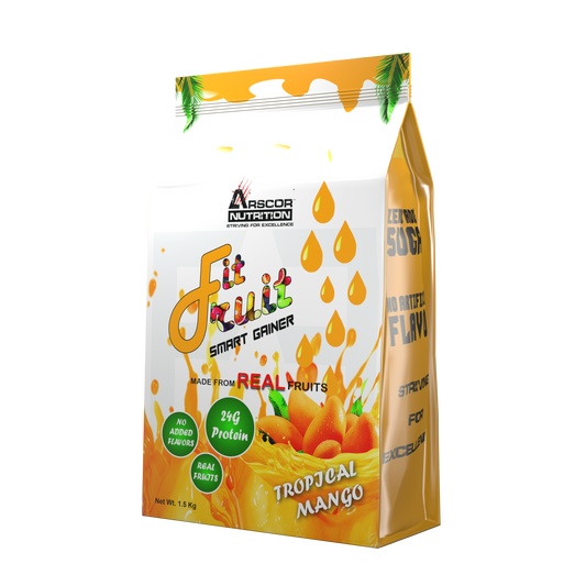 Arscor's FitFruit Mass Gainer - Lean Muscle Gainer Whey Protein Powder