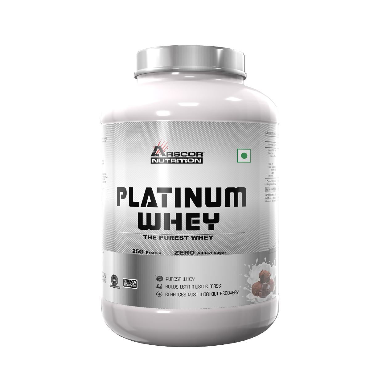 Arscor's Platinum Whey Protein Powder for Lean Muscle Growth, Strength & Recovery