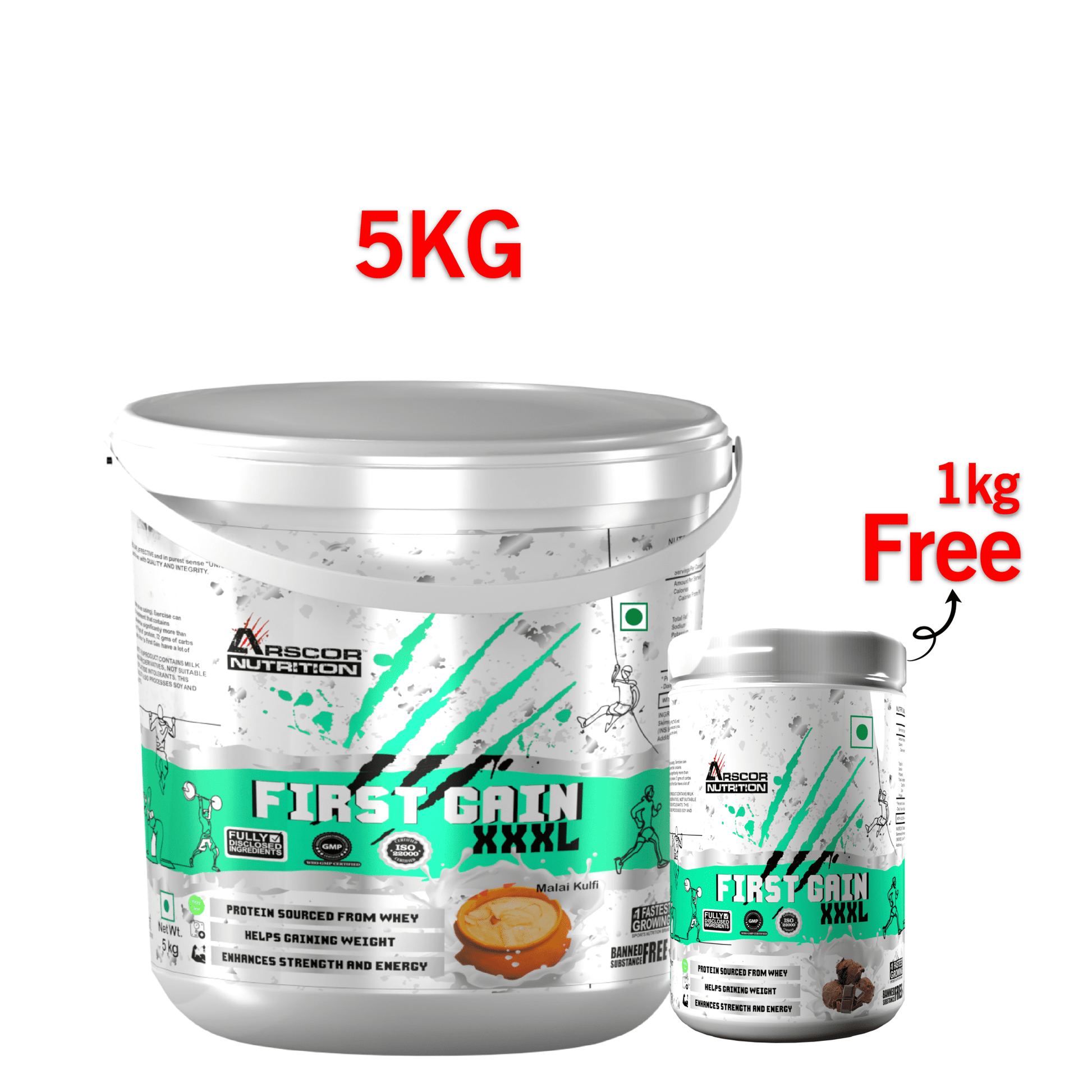 Arscor's First Gain | Lean Muscle Weight Gainer with Whey Protein & Complex Carbs - Arscor Nutrition - 