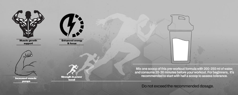 Gainz Pre – Hybrid Pre-Workout Supplement for Energy & Muscle Gain