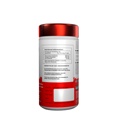 Arscor's Joint Support – Advanced Glucosamine, Collagen & Zinc Formula for Joint Mobility, Flexibility & Recovery | Reduces Stiffness & Promotes Bone Health