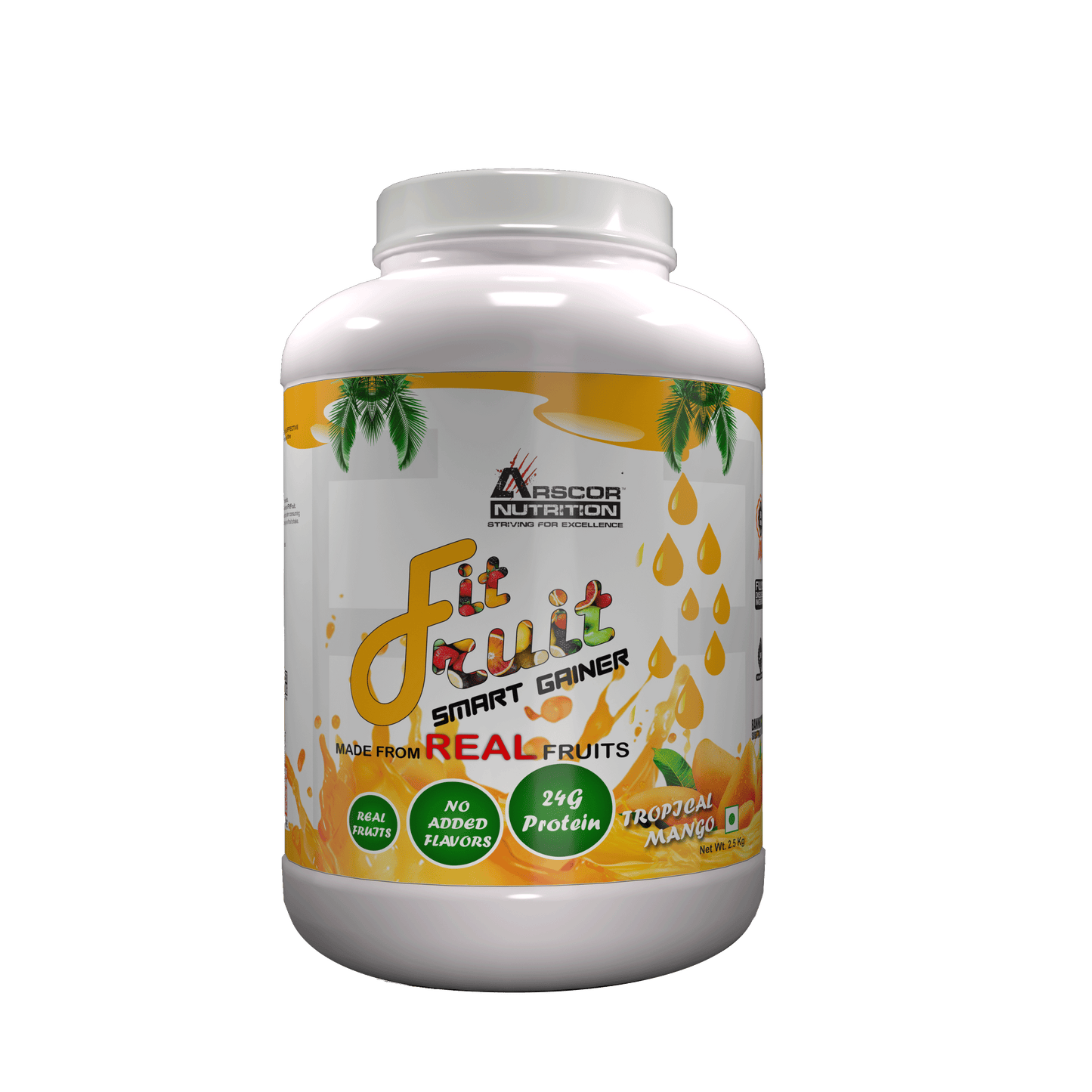 Arscor's FitFruit Mass Gainer - Lean Muscle Gainer Whey Protein Powder