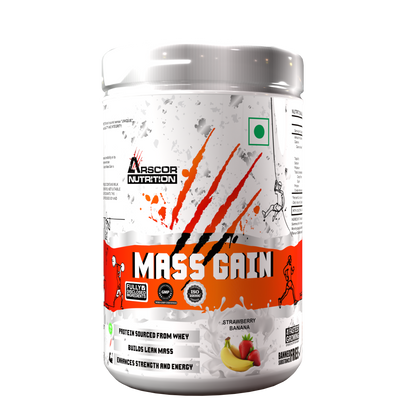 Arscor's Mass Gain Powder | Lean Whey Protein Muscle Mass Gainer With L-Glutamine & Digestive Enzymes