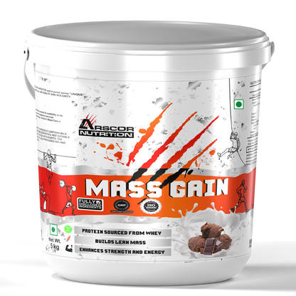 Arscor's Mass Gain Powder | Lean Whey Protein Muscle Mass Gainer With L-Glutamine & Digestive Enzymes
