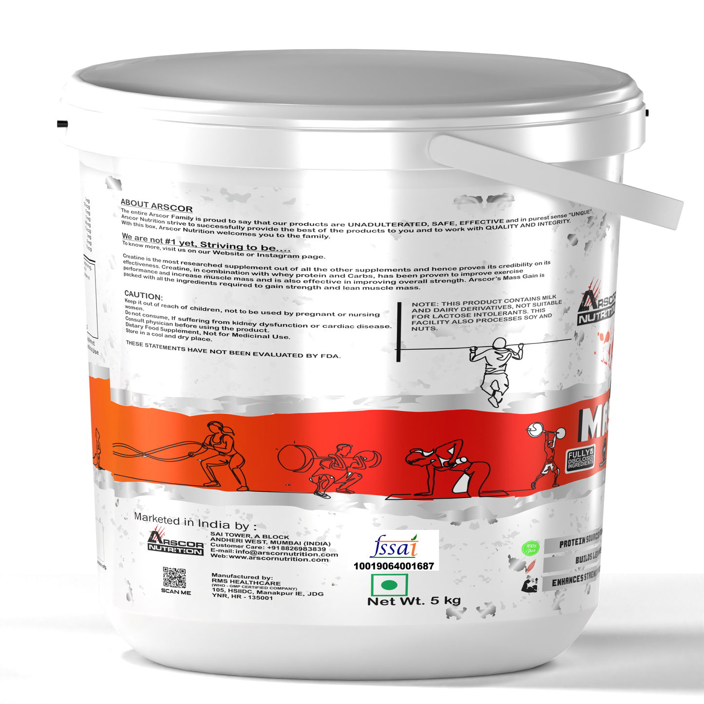 Mass Gain (5kg) Plus FREE Mass (1kg) – High-Calorie Mass Builder for Size & Strength