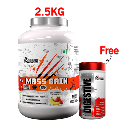 Arscor's Mass Gain Powder | Lean Protein Muscle Mass Gainer With L - Glutamine & Digestive Enzymes - Arscor Nutrition - 