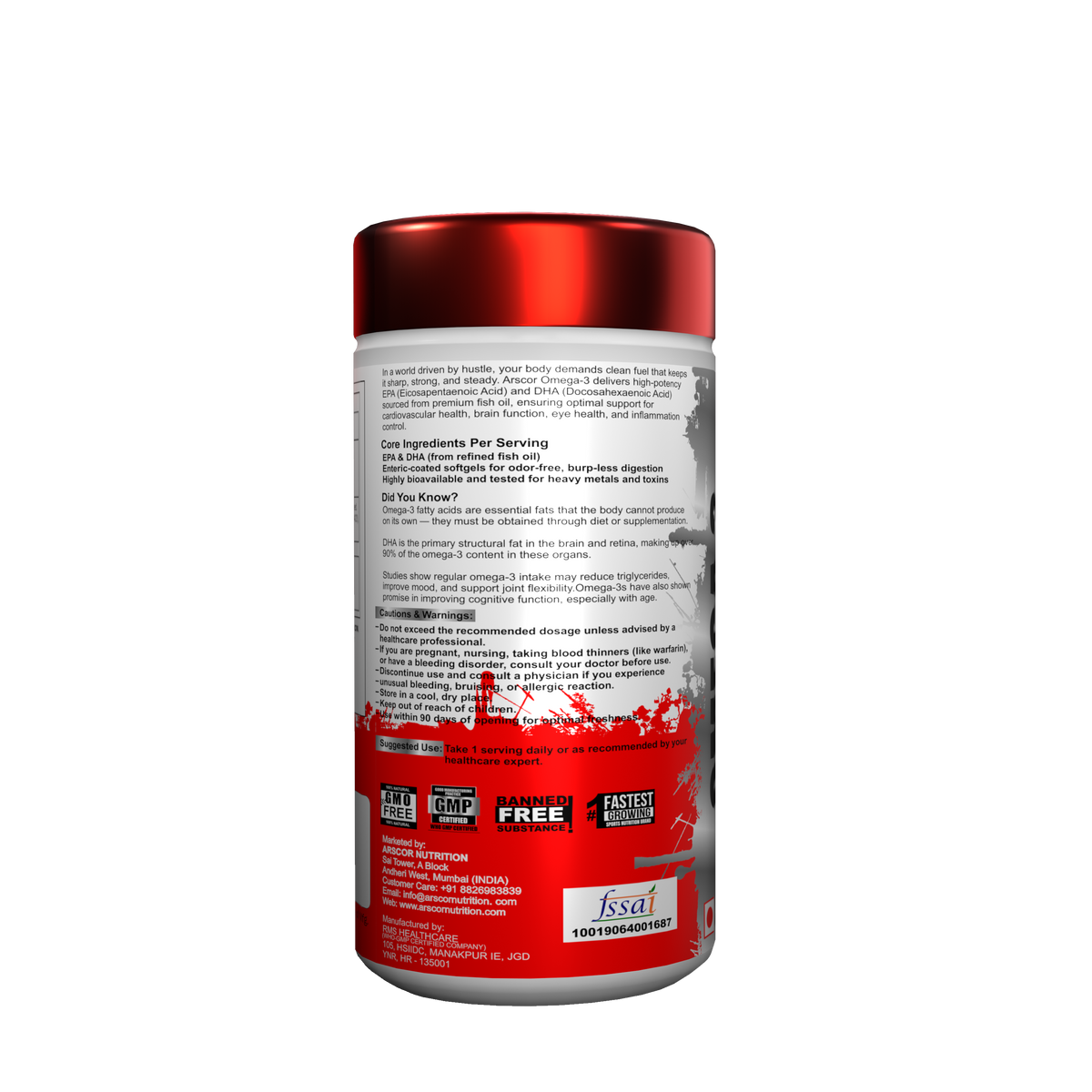 Omega 3 Fish Oil Supplement with EPA & DHA | Arscor Nutrition