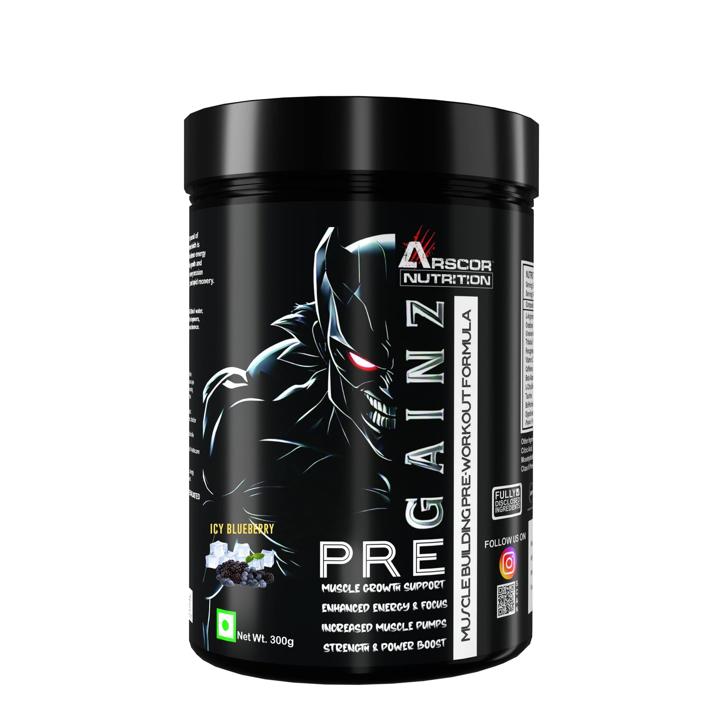 Gainz Pre: Hybrid Pre-workout Supplement with Creatine, Beta-Alanine, Caffeine, Citrulline