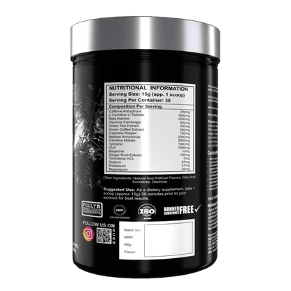 SHREDZZZ – Thermogenic Fat Burner + Pre-Workout Powder