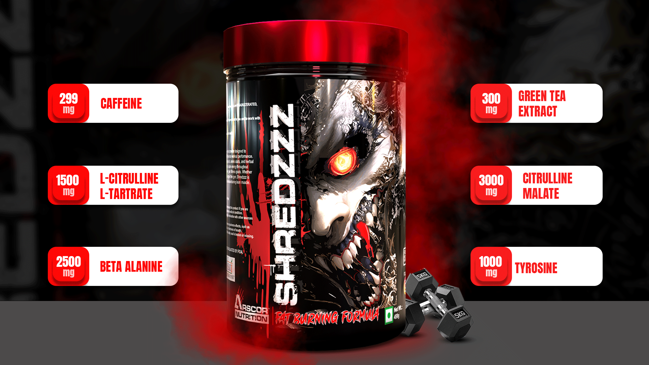 SHREDZZZ: Ultimate Fat Burner Pre-Workout Supplement