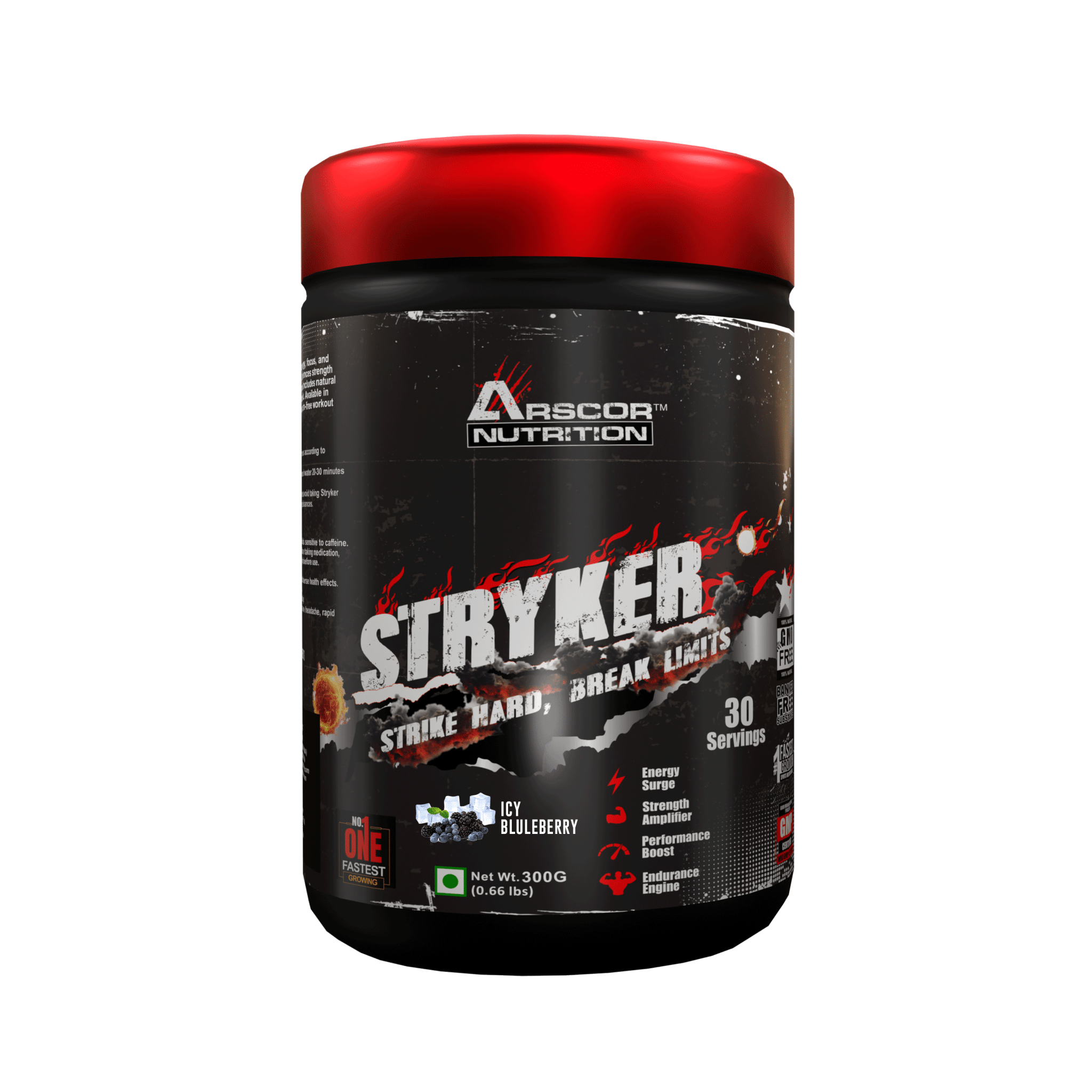Arscor Stryker Pre-Workout – Pre Workout Supplement Caffeine for Explosive Energy & Power