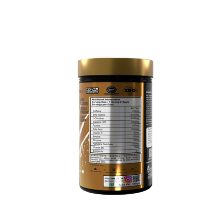 Stryker Gold Pre-Workout Supplement | Citrulline, Beta-Alanine, Caffeine | Strongest Preworkout for Men & Women