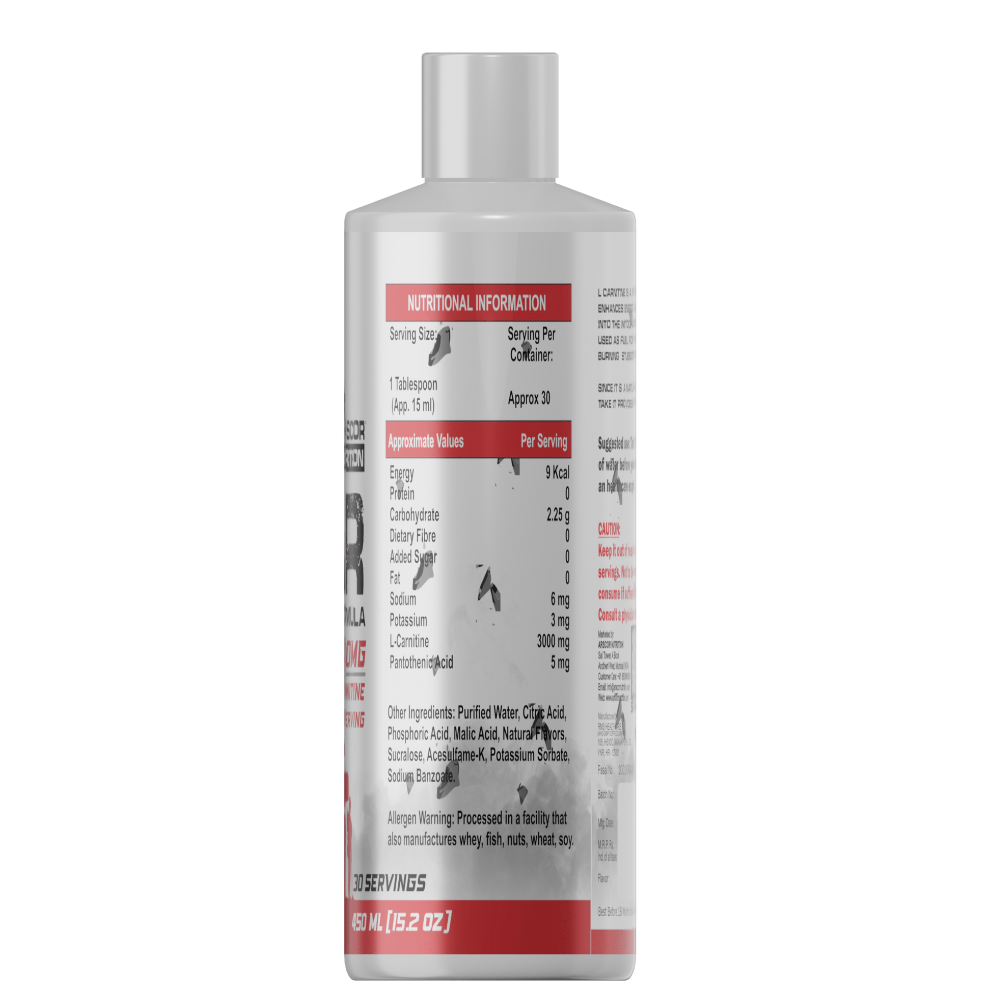 l carnitine kcal g Energy Gel with L-Carnitine 4Endurance Pro: Burn Fat choline bitartrate L-Carnitine 5000 - EC Sports