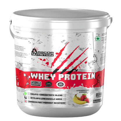 Arscor's Whey Protein | 24g Blend of Whey Isolate & Concentrate | Fast Absorbing for Lean Muscle Growth & Recovery